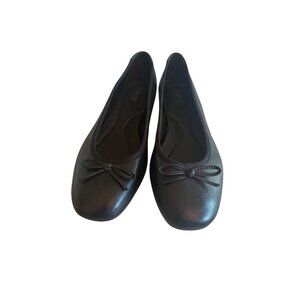 Born Womens Black Leather Ballet Classic Minimalist Flats Size 10M